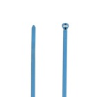 Detectable Cable Tie, Bright Blue Polypropylene for Temperatures up to 85 Degrees Celsius (185 F) for Indoor Applications, Length of 181m (7.2 Inches), Width of 4.6mm (0.18 Inch), Thickness of 1.2mm (0.047 Inches), Tensile Strength Rating of 135 Newtons (30 Pounds)