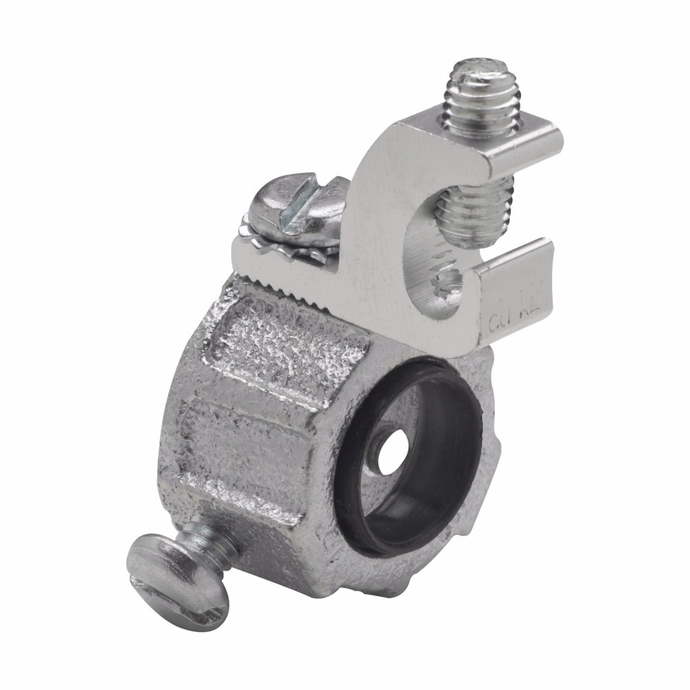 HGLS6 Insulated Grounding Bushing, 2 in Trade, 4 AWG Wire Min, 14 AWG Wire Max, Malleable Iron