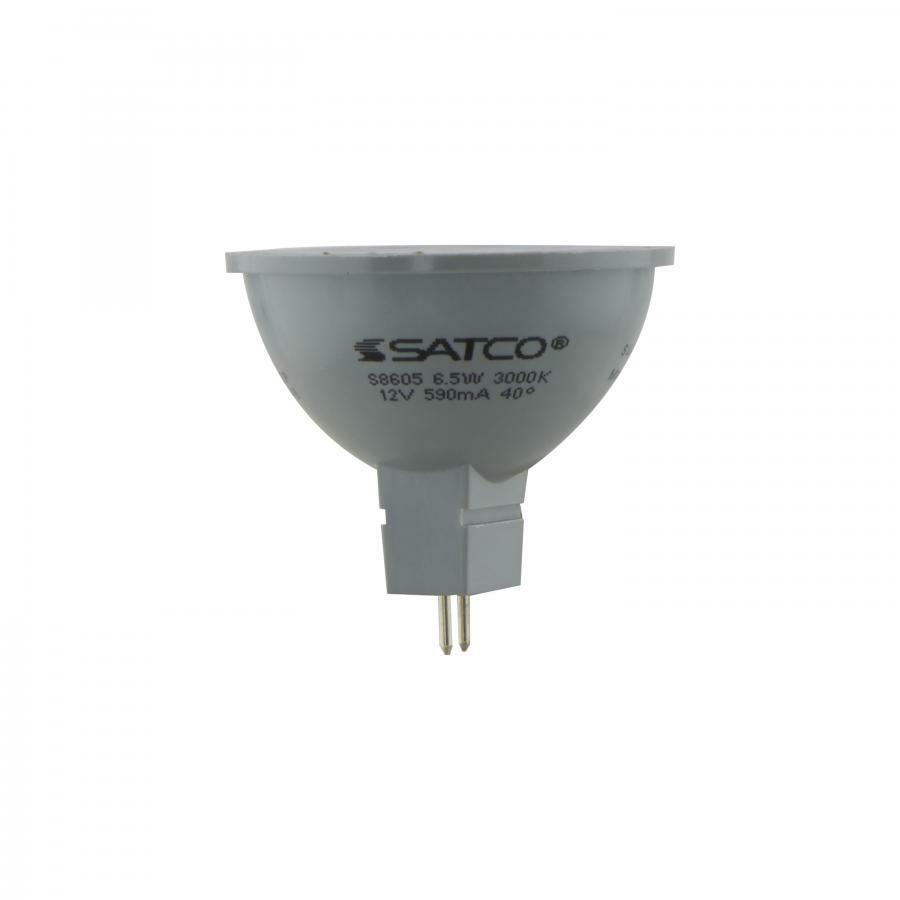 S8605 Dimmable Replacement Lamp, 6.5 W, 50 W Incandescent Equivalent, GU5.3 Lamp, MR16 Shape, 500 Lumens
