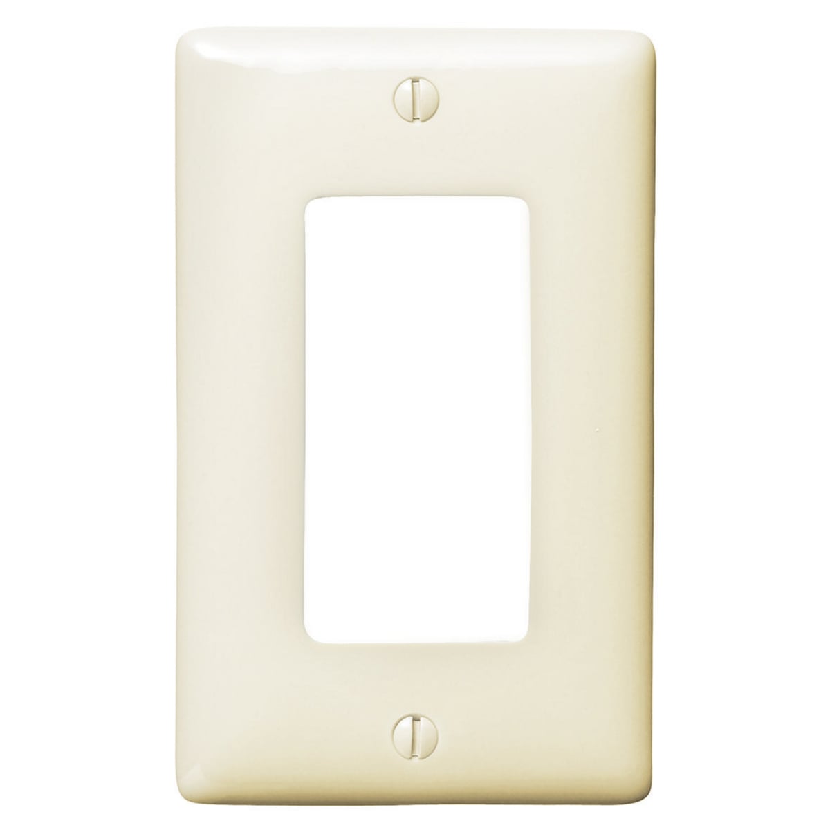 NPJ26LA Medium Rectangular Decorative Wall Plate, 1 Gangs, 3.13 in W x 4.88 in H, Nylon, Light Almond
