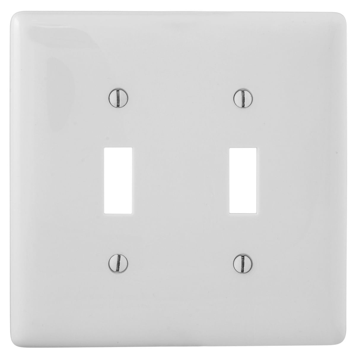 NPJJ2W Jumbo Unbreakable Wall Plate, 2 Gangs, 6.8 in W x 5.5 in H, Nylon, White