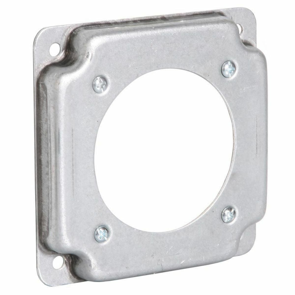 813C Raised Exposed Work Cover, 4-1/8 in L x 4-1/8 in W x 1/2 in D, Receptacle Cover, Steel