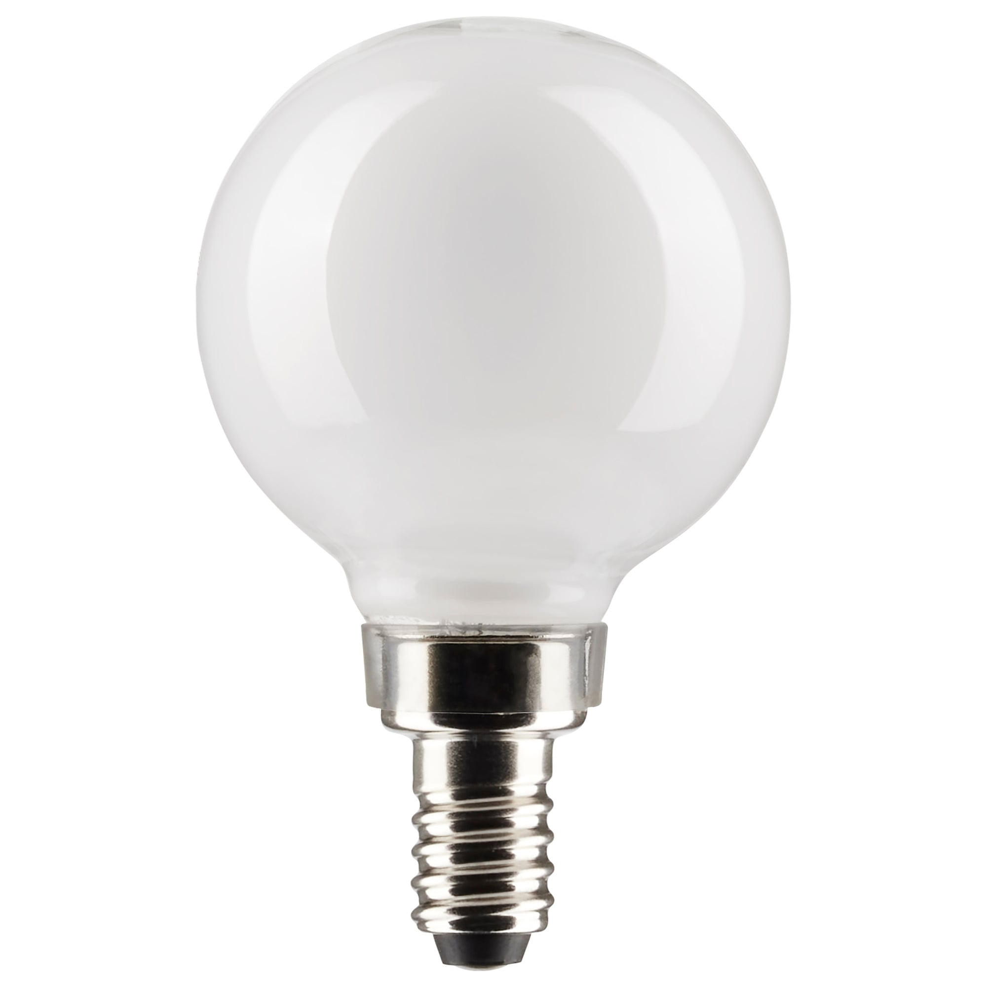 S21207 Dimmable Light Bulb, 4.5 W, 40 W Incandescent Equivalent, E12 Lamp Base, G16.5 Shape, 350 Lumens