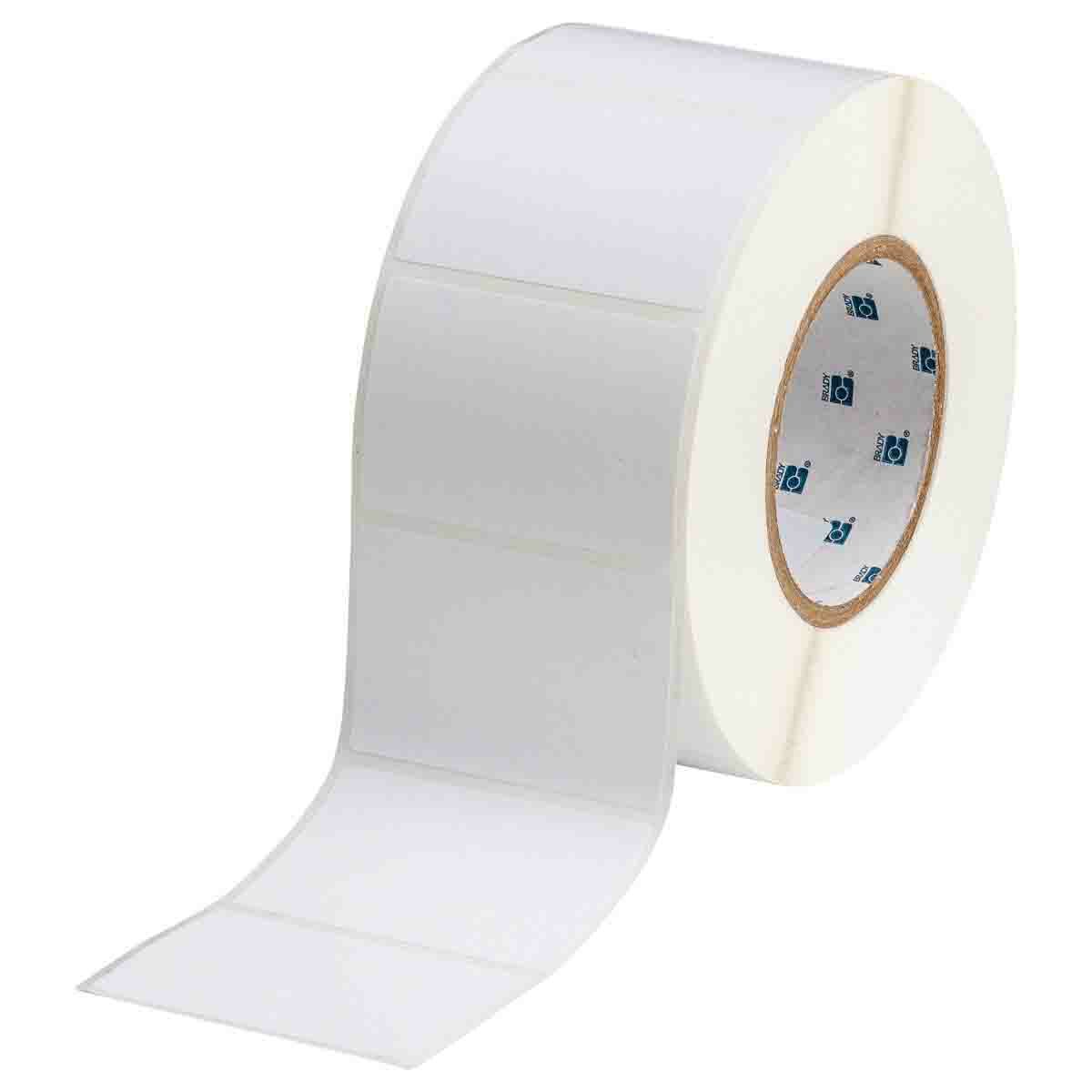 THT-19-499-1 Rectangular Component Label, 2 in L x 3 in W, Blank Legend, Silver, B-499 Nylon Cloth