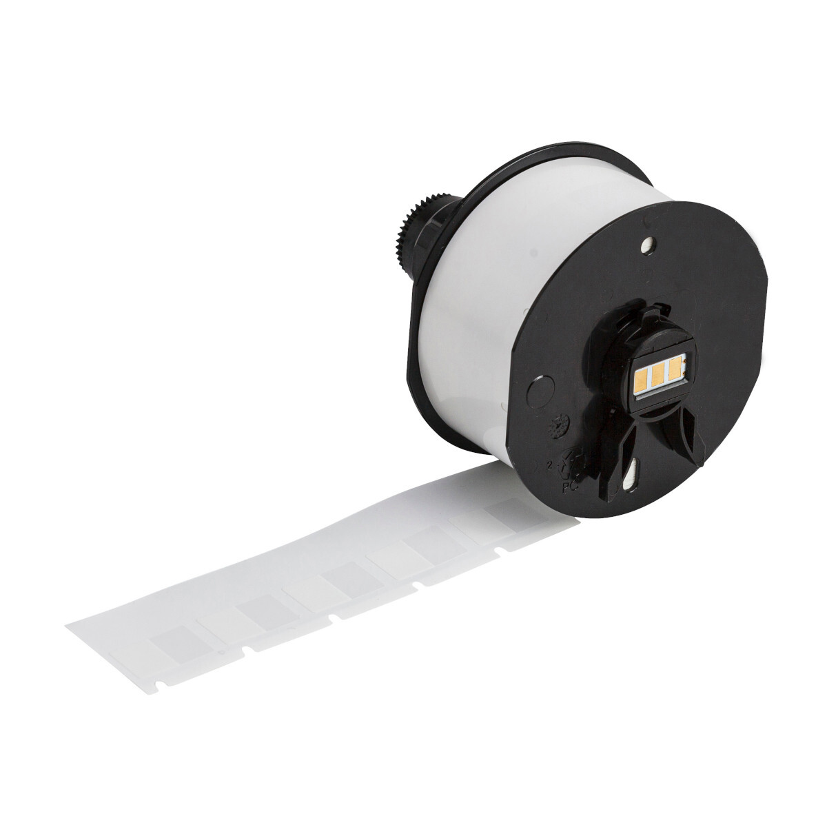 A62-1-417 High Adhesion Rectangular Self-Laminating Printer Label, 3/4 in L x 1/2 in W, Blank Legend, Clear/White, B-417 Vinyl