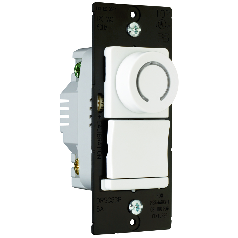DRSC53PWV Decorator Rotary DR Series Fan Speed Control, White