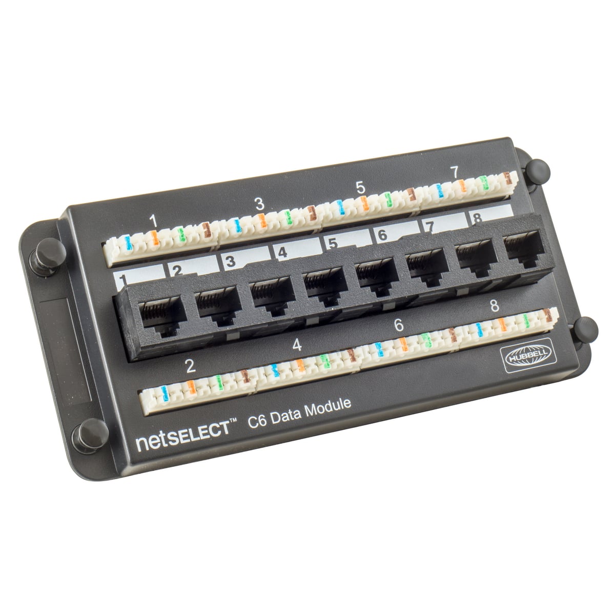 NSODM8C6 8-Port Cat 6 Standard Data Module, RJ45 Connection