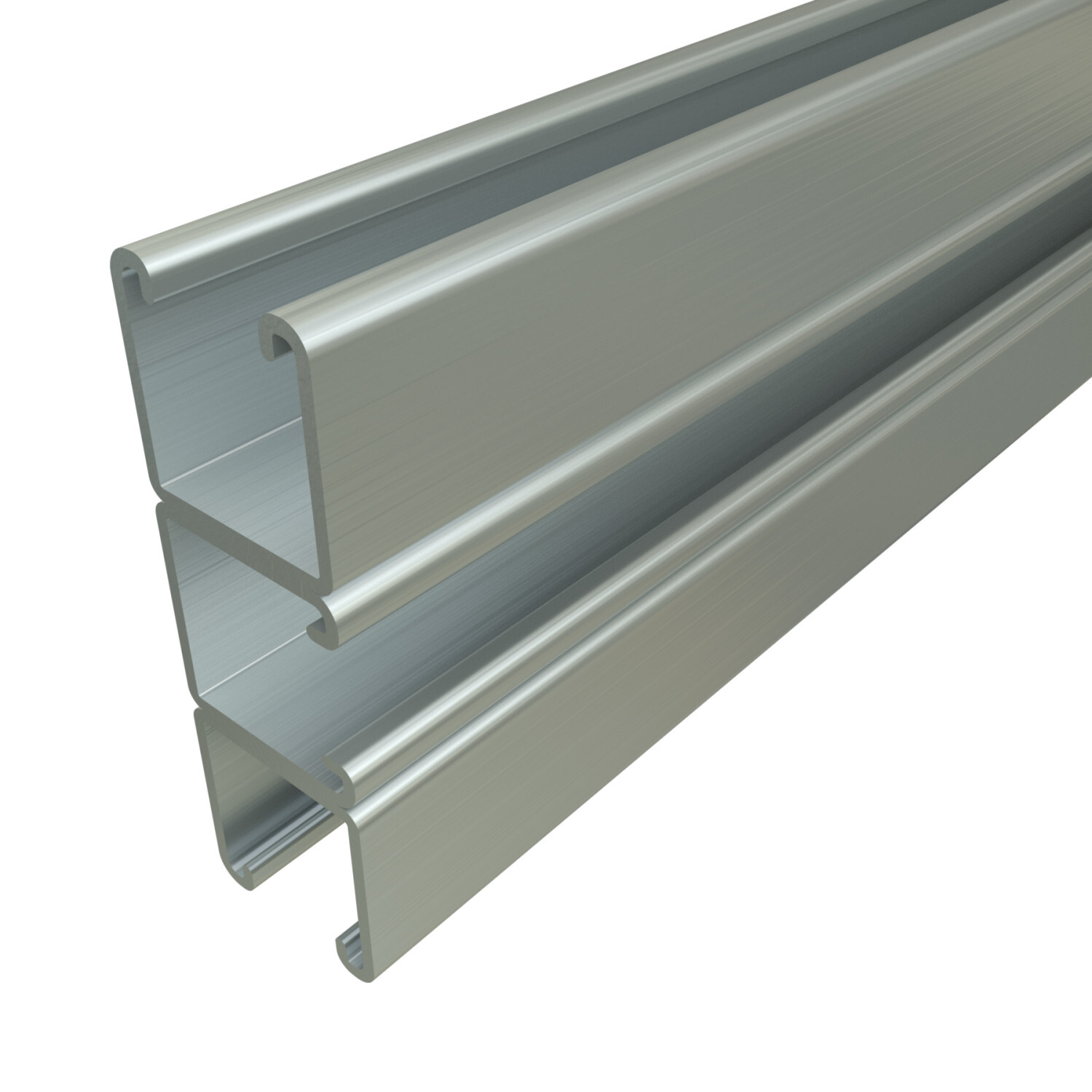 P1001A3-20HG P1000 Triple Combination Channel, 20 ft L 1-5/8 in W 4-7/8 in D 12 ga THK, Low Carbon Steel, Hot Dipped Galvanized, Domestic