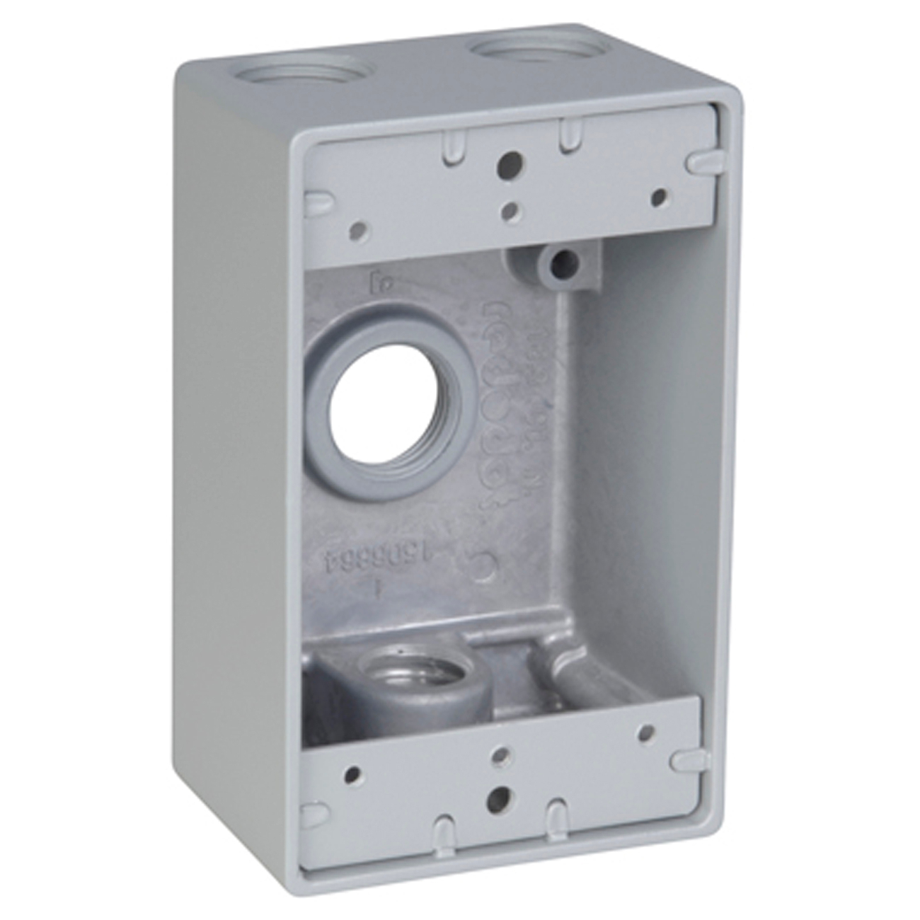 DIH4-1-LM-BR Red Dot Universal Weatherproof Box With Mounting Lug, Die Cast Aluminum, 17.3 cu-in Capacity, 1 Gangs, 4 Outlets, 4-9/16 in L x 2-13/16 in W x 2 in D