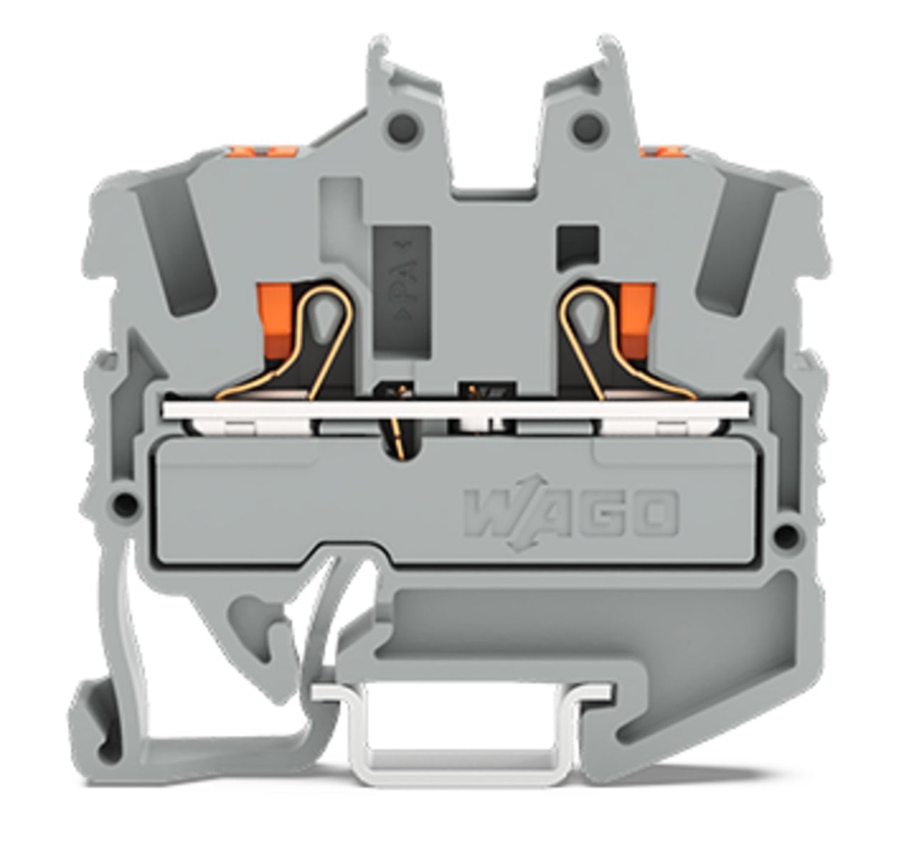 2252-1201 2-Conductor Miniature Through Terminal Block, 800 V, 24 A, 22 to 12 AWG Wire, 1 Poles, DIN Rail Mount