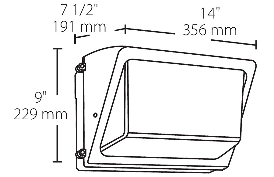 WP2LED37/PC Wallpack With 120 V AC Button Photocell,) LED Lamp, 39 W Fixture, 120/208/240/277 V AC, Bronze Housing