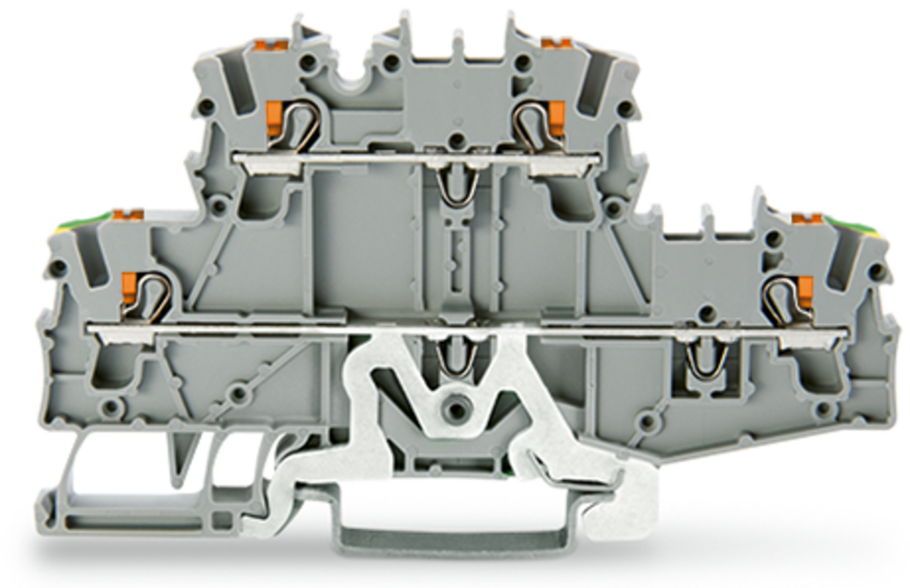 2202-2727 Operating Tool Deck Terminal Block, 800 V, 24 A, 22 to 12 AWG Wire, 2 Poles, DIN Rail Mount