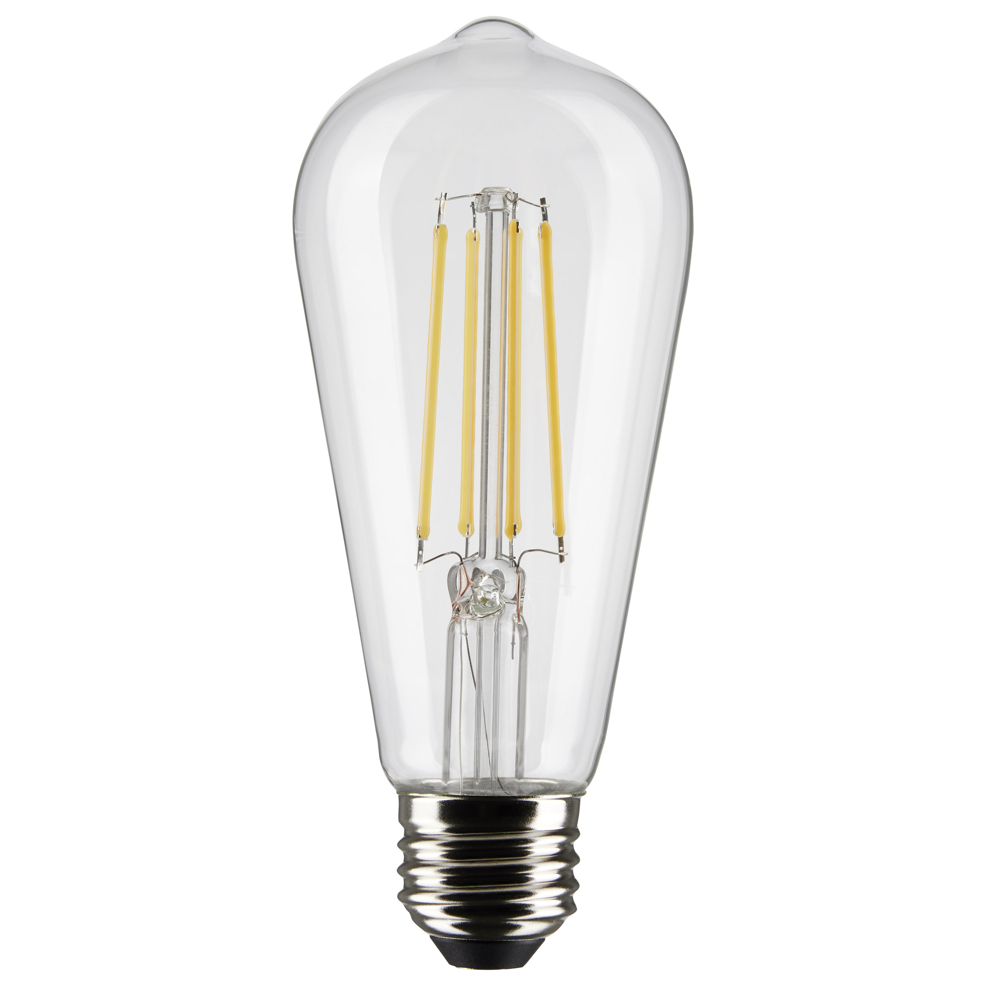S21365 Bulb, 8 W, 60 W Incandescent Equivalent, E26 Lamp Base, ST19 Shape, 800 Lumens