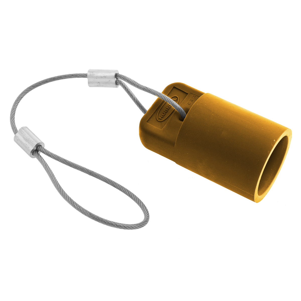 HBLFCAPO 16 Series 1-Pole Female Heavy Duty Standard SC/PPC Type Cord Mount Pressure Screw Terminal Protective Cap With SC/PPC Cord, For Use With 300/400 A, 600 V AC/250 V DC 1-Pole Plug, Receptacle and Temporary Power Device, Orange