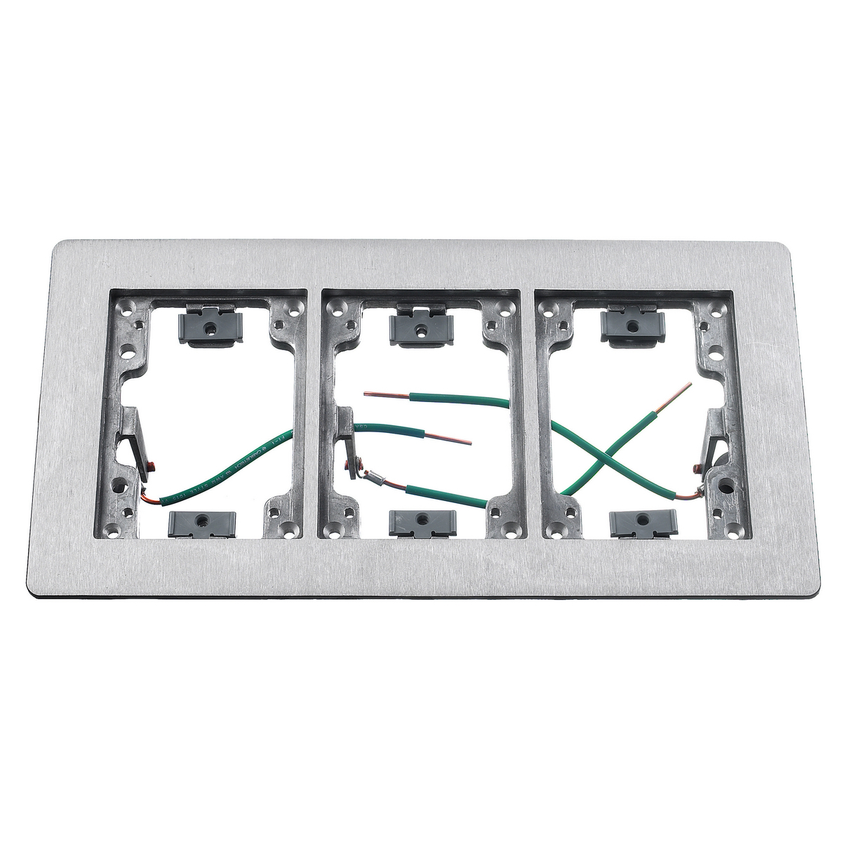 SA3085W 1/2/3-Gang Flat Machined Standard Carpet Flange, 11.34 in L, Metallic