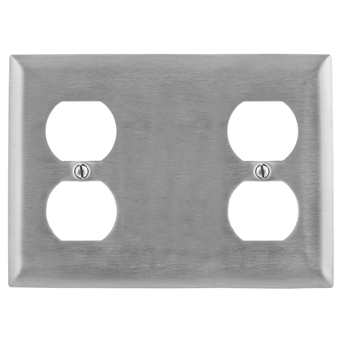 SS8147 Standard Combination Wall Plate, 3 Gangs, 6.41 in W x 4.5 in H, 302/304 Stainless Steel, Metallic