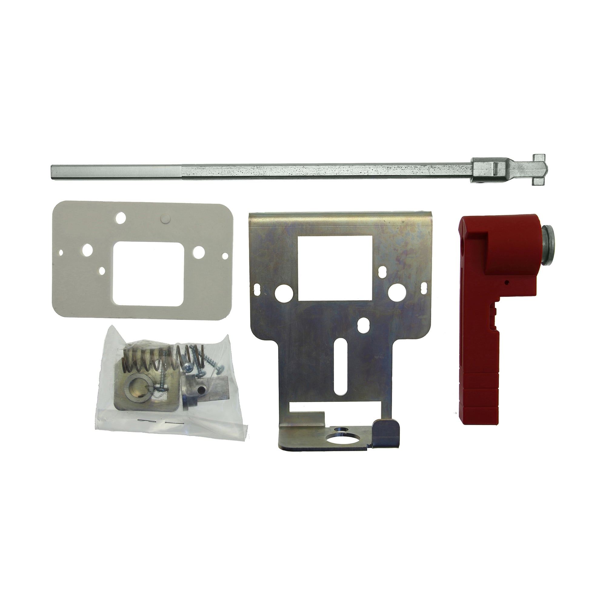 H79-2 Padlockable Through-the-Door Handle Kit, 3 in L x 1-1/2 in W x 12 in H, Red