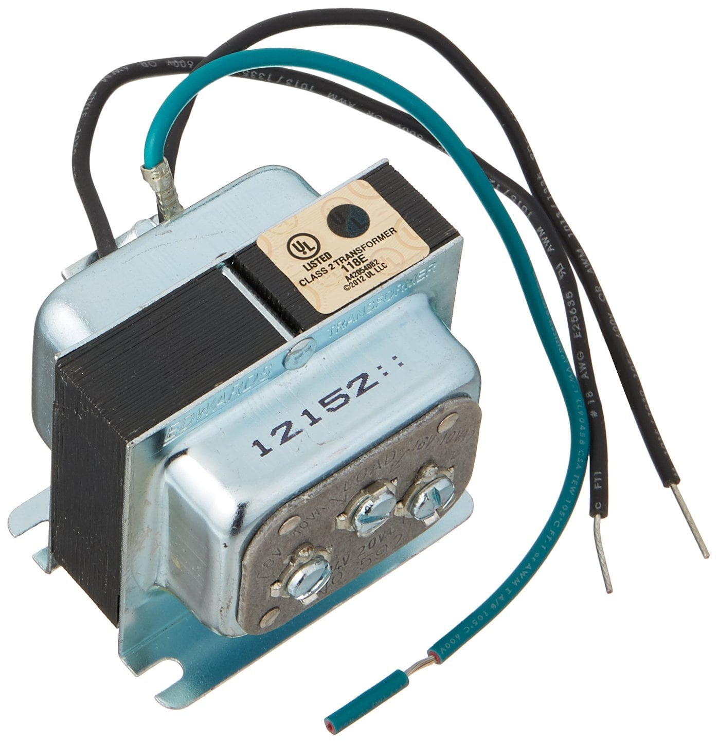 592 590 Class 2 Low Voltage Signaling Transformer, 120 V AC Primary, 8/16/24 VAC Secondary, 0.01 kVA Power Rating, 50/60 Hz, 1 Phase