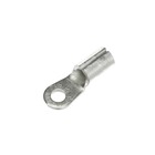 Non-Insulated Large Brazed Seam Ring Terminal, Length 1.09 Inches, Width .42 Inches, Bolt Hole #10, Wire Range #8 AWG, Copper, Tin Plated, 200 Pack
