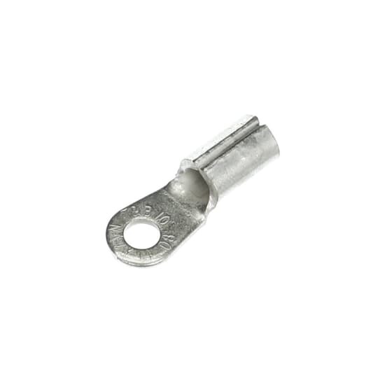 D36 Sta-Kon D Series Non-Insulated Ring Terminal, 8 AWG Conductor, 1.09 in L, Brazed Seam/Serrated Barrel, Copper, Metallic