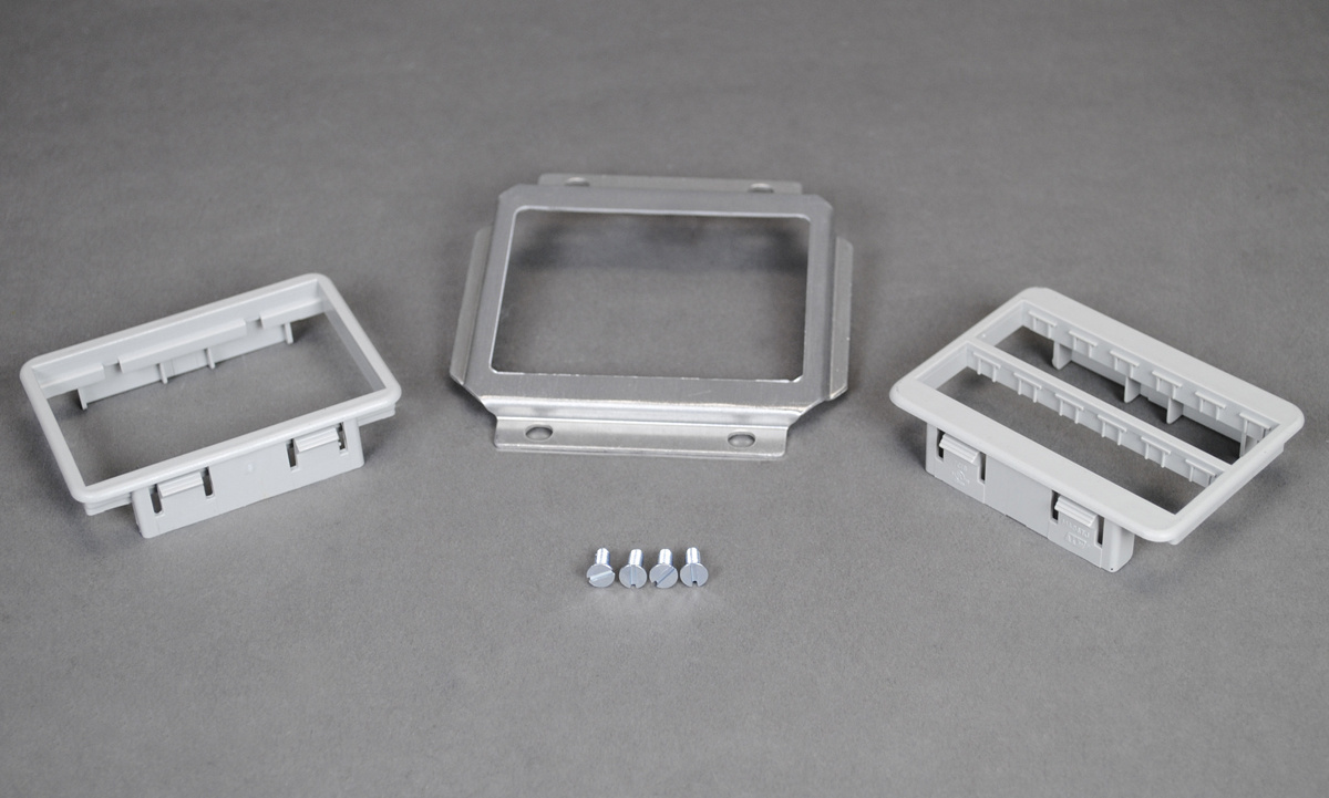 LTF48-RT Unassembled Communication Faceplate, 3-5/16 in L x 3 in W, Aluminum