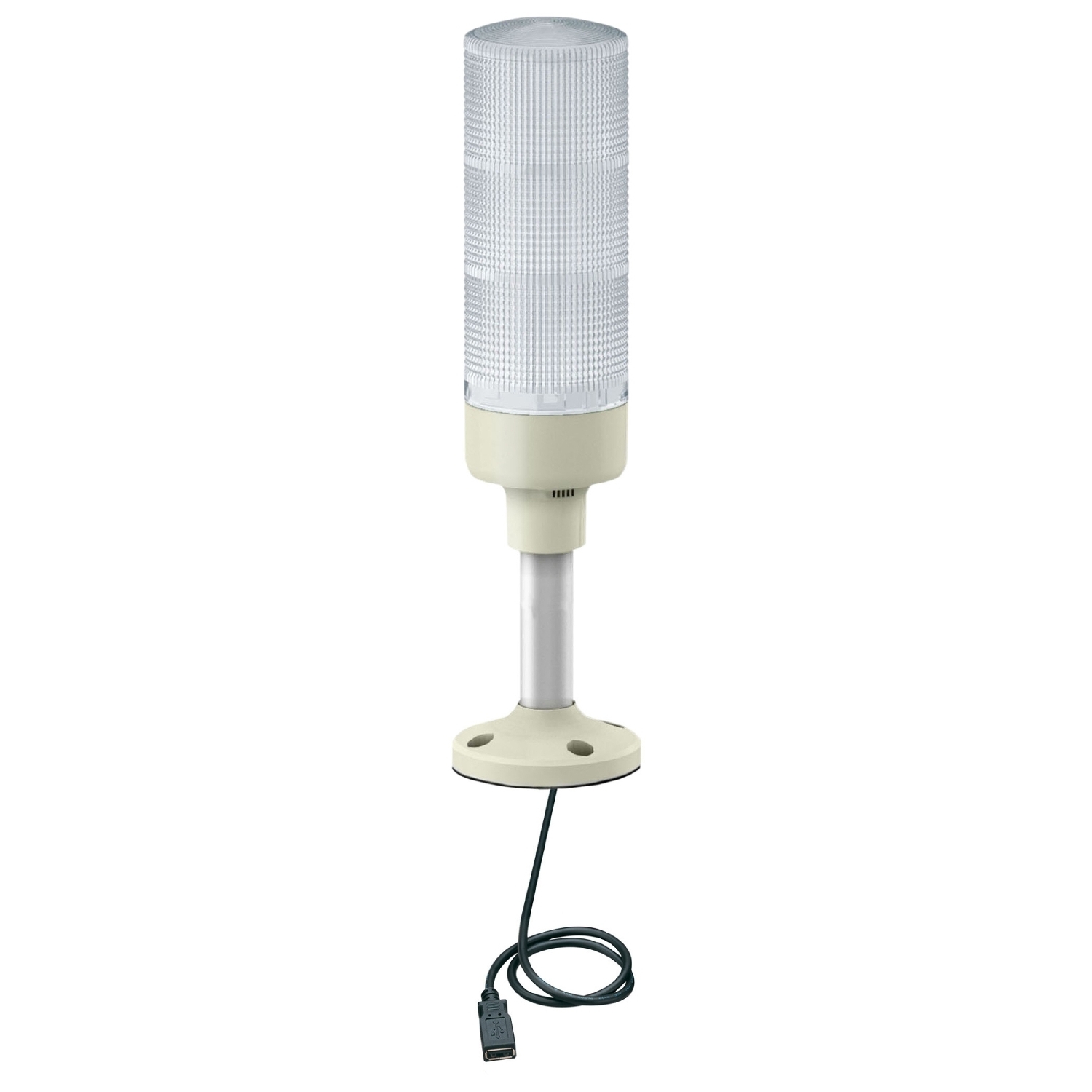 XVGU3SHAV Harmony USB Configurable Monolithic Tower Light With Buzzer, 5 V DC, LED Lamp, 3 Lights, Clear