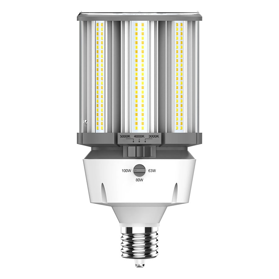 HIDFA-100S-EX39-8CCT-BYP/5SP HIDFA Type B Retrofit Lamp, 100/80/63 W, 250/320/400 W Incandescent Equivalent, EX39 Lamp Base Lamp, Post Shape, 8505 to 14500 Lumens