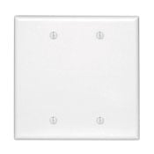 80525-T Midway Size Blank Wall Plate, 2 Gangs, 4.94 in W x 4.875 in H, Thermoset Plastic, Light Almond