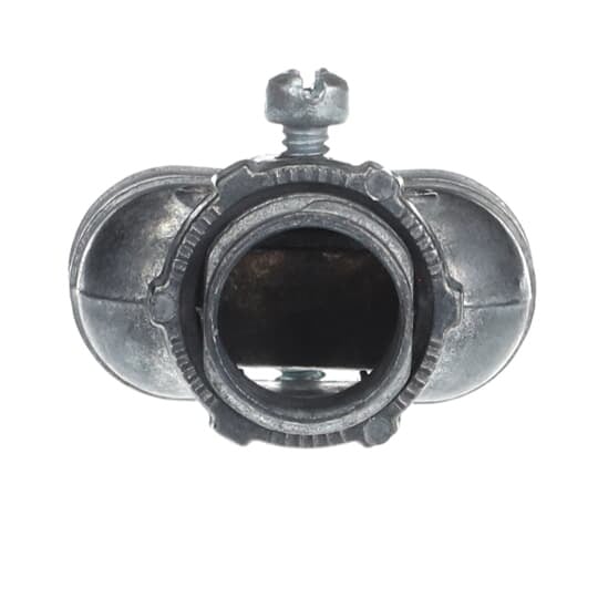 XC-210 Steel City Duplex Clamp Type Conduit Connector, 3/8 in Trade, 1/2 in Knockout, 0.13 to 0.65 in Cable Openings, Die Cast Zinc