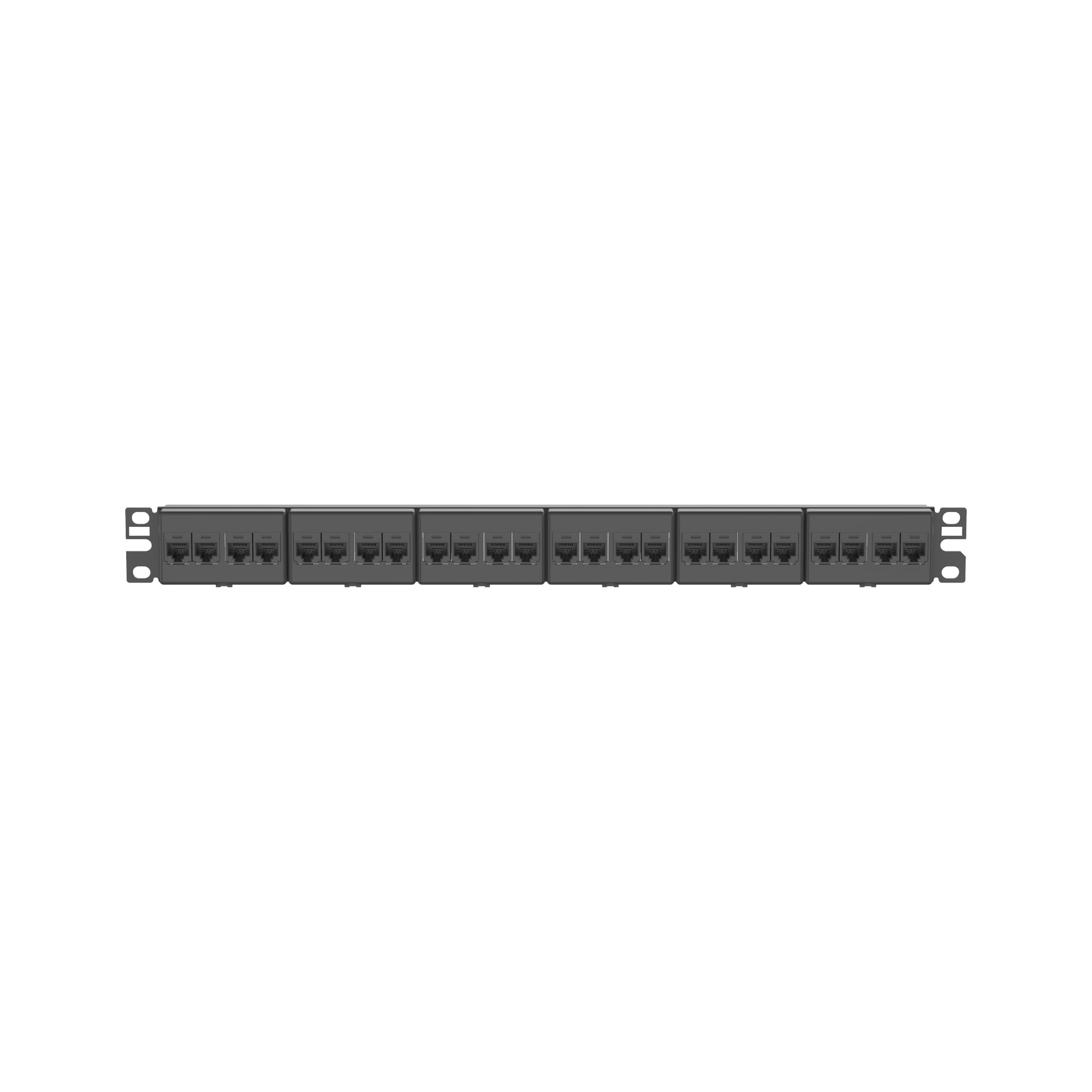 CP245E88BLY PanNet TX5e 1RU Flat Coupler Patch Panel, 24 Ports, Cat 5e, Cold Rolled Steel