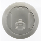 Hubbell Wiring Device Kellems, Floor Boxes, CFB2G Series, Round Cover,6" Diameter, Nickel