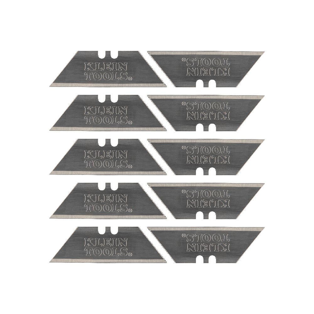 Elevate your cutting with Klein Tools' 10-Pack of premium utility knife blades, meticulously engineered to excel on a variety of jobsite materials. Featuring triple-ground edges that maintain their sharpness over time, these blades ensure enduring performance for consistent, reliable cuts whenever the task arises.