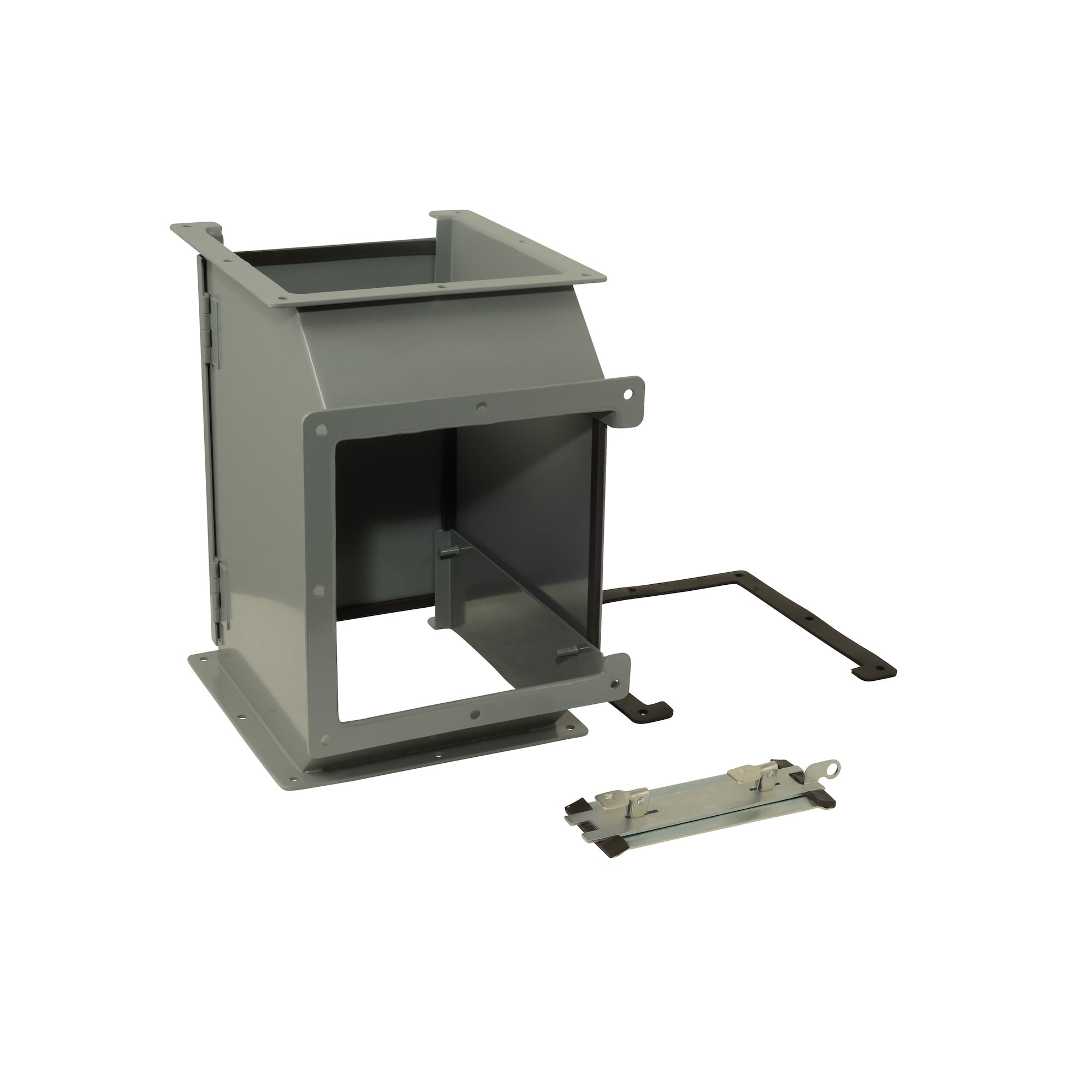 LJB8TO Outside Opening Wireway Tee, 8 x 8 in, For Use With NEMA 12 Oiltight Square Duct Lay-In Wireway, 14 ga Steel