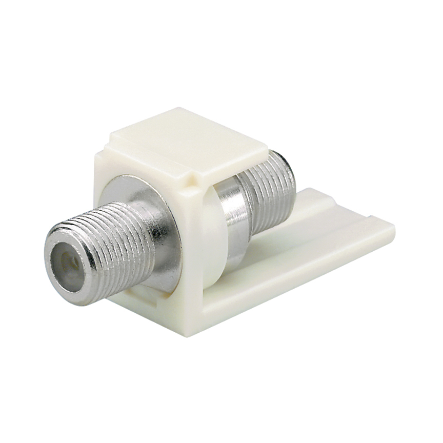 CMFSRWHY PanNet Mini-Com Self-Terminating F-Type Module, 1 Ports, Pass-Through Termination, White
