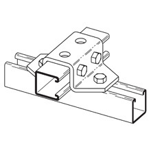 B425ZN U-Support, 6 Holes, 5-7/16 in W, Strip Steel