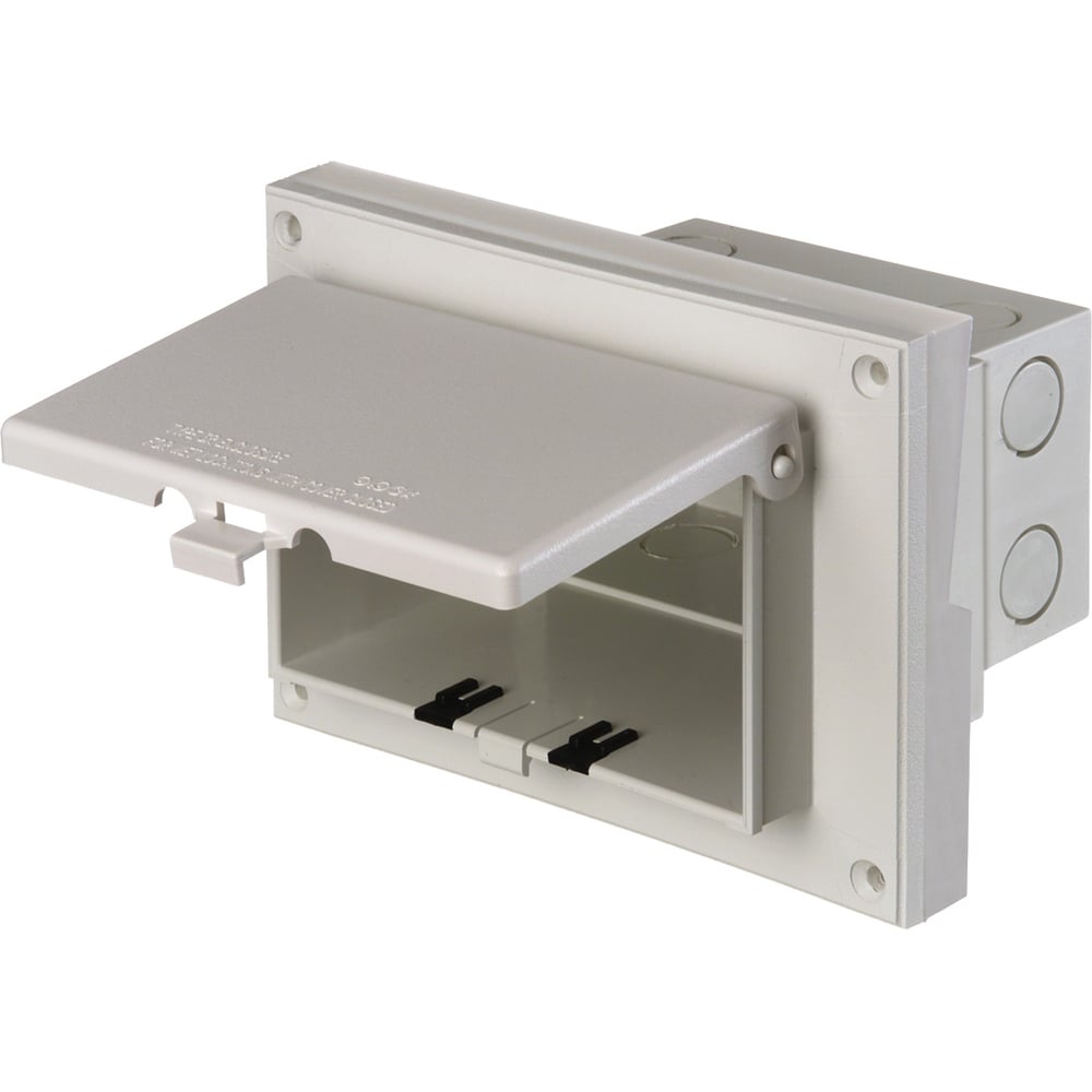 DBHR141C InBox 1-Piece Low Profile Electrical Box, Plastic, 22 cu-in Capacity, 1 Gangs, 7.188 in L x 4.937 in W x 0.75 in D