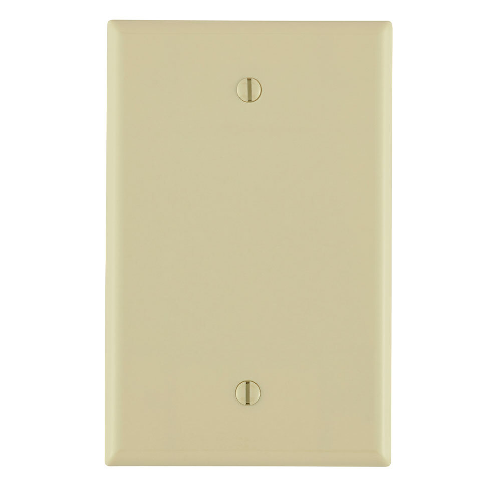 80514-I Midway Size Blank Wall Plate, 1 Gangs, 3-1/8 in W x 4-7/8 in H, Thermoset Plastic, Ivory