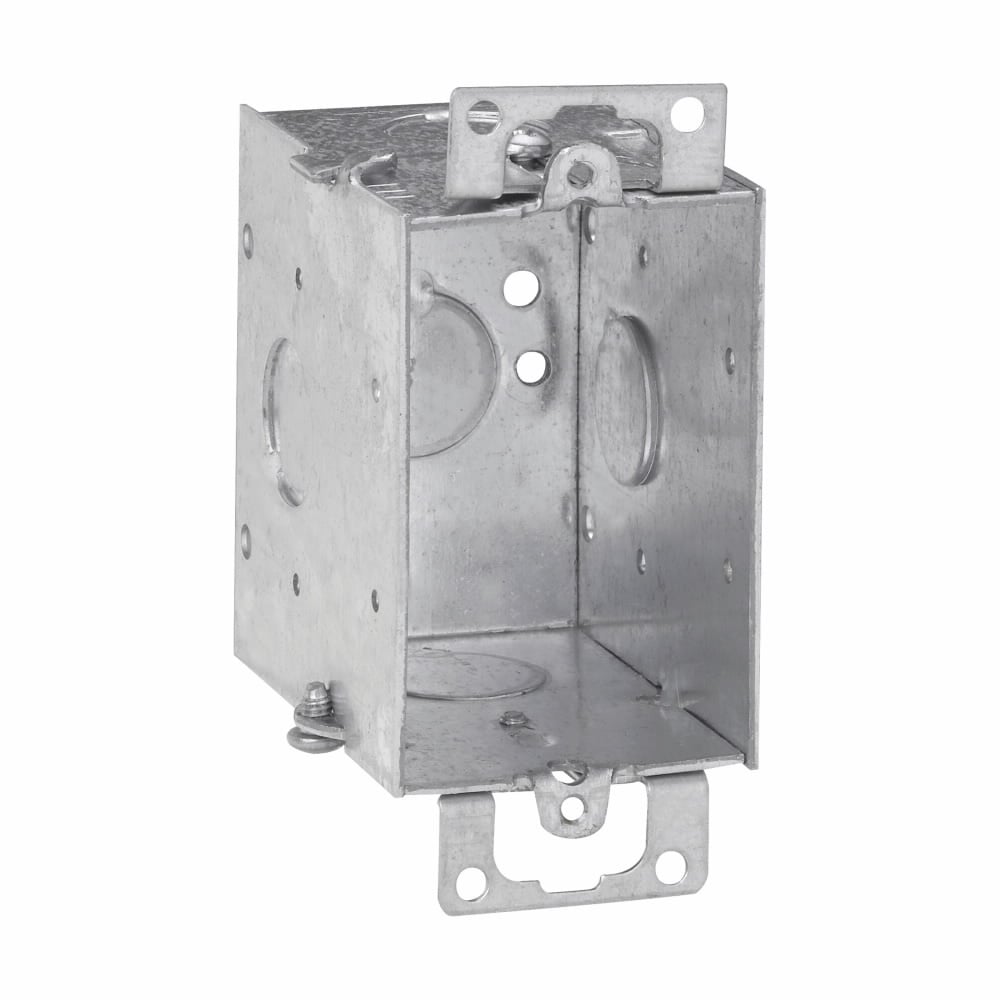 TP676 Thepitt Deep Welded Switch Box, Steel, 14 cu-in Capacity, 1 Gang, 2 Knockouts, 2 in W x 2-3/4 in D x 3 in H