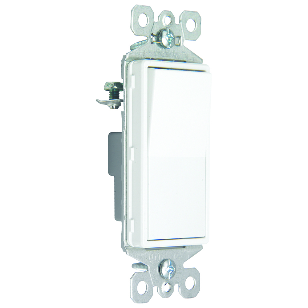 TM870SW radiant 15 Amp Self-Grounding Single-Pole Switch, White