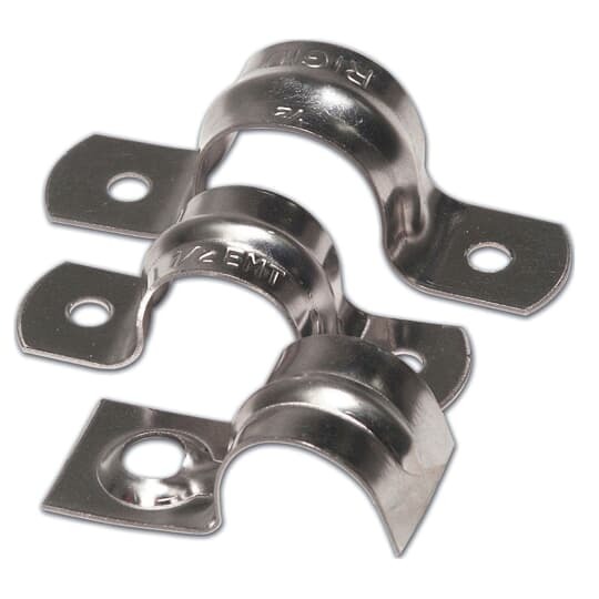 TS-104 Steel City 1-Hole Snap Strap, 1-1/4 in, For Use With EMT Conduit, Steel, Zinc Plated