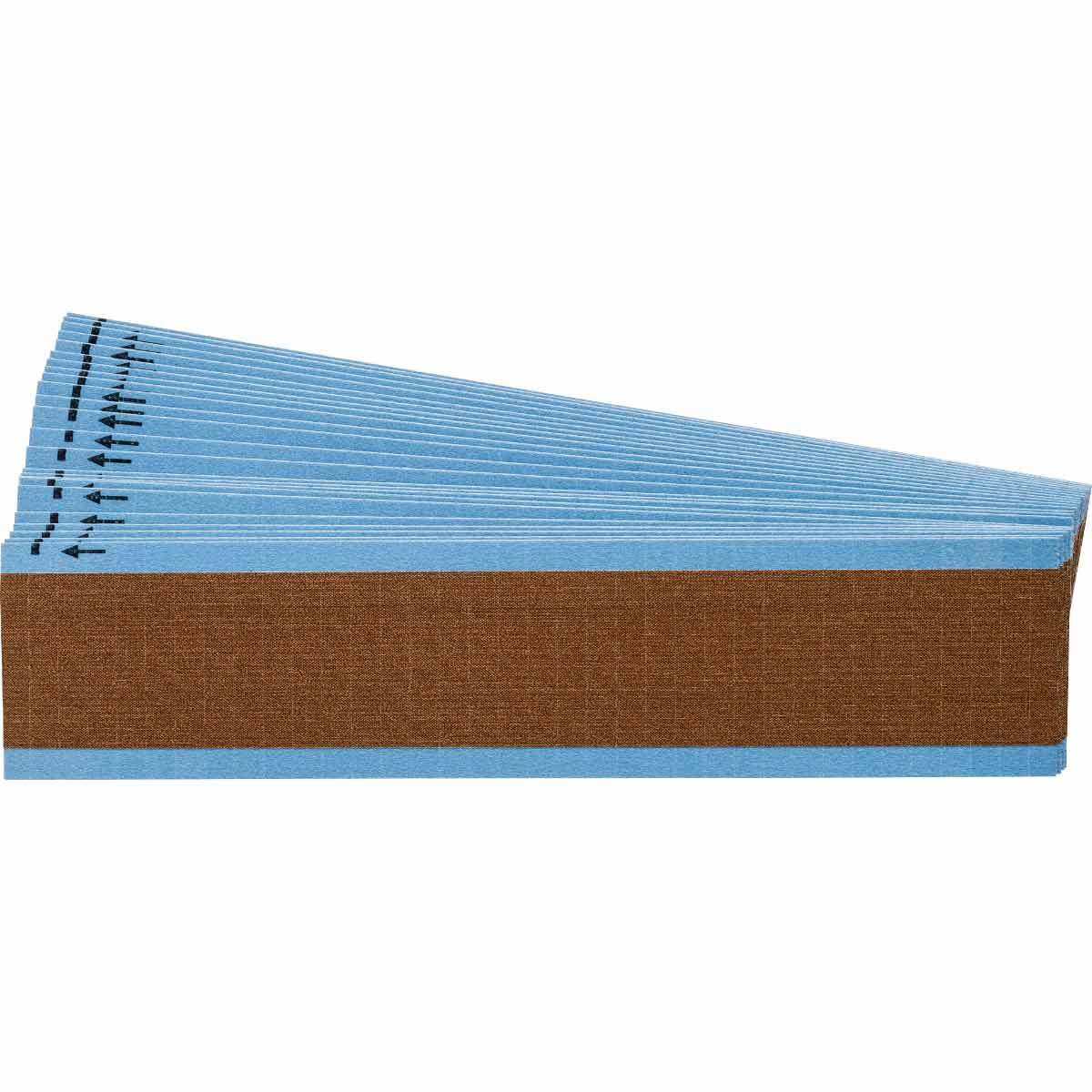 WM-COL-BR-PK WM Series Miniature Blank Die-Cut Pre-Printed Solid NEMA Color Wire Marker Card, 1/4 in W, Brown, B-500 Repositionable Vinyl Coated Fabric, 36 Markers per Card