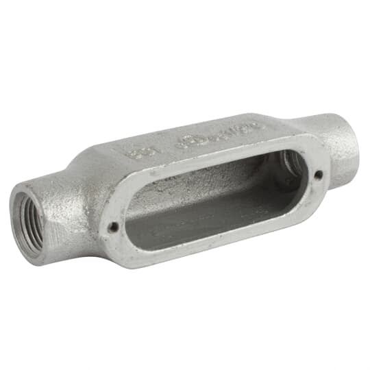 C50M T&B 35 Series Type-C Conduit Body, 1/2 in Hub, 4.5 cu-in Capacity, Malleable Iron, Aluminum Acrylic Coated/Zinc Plated