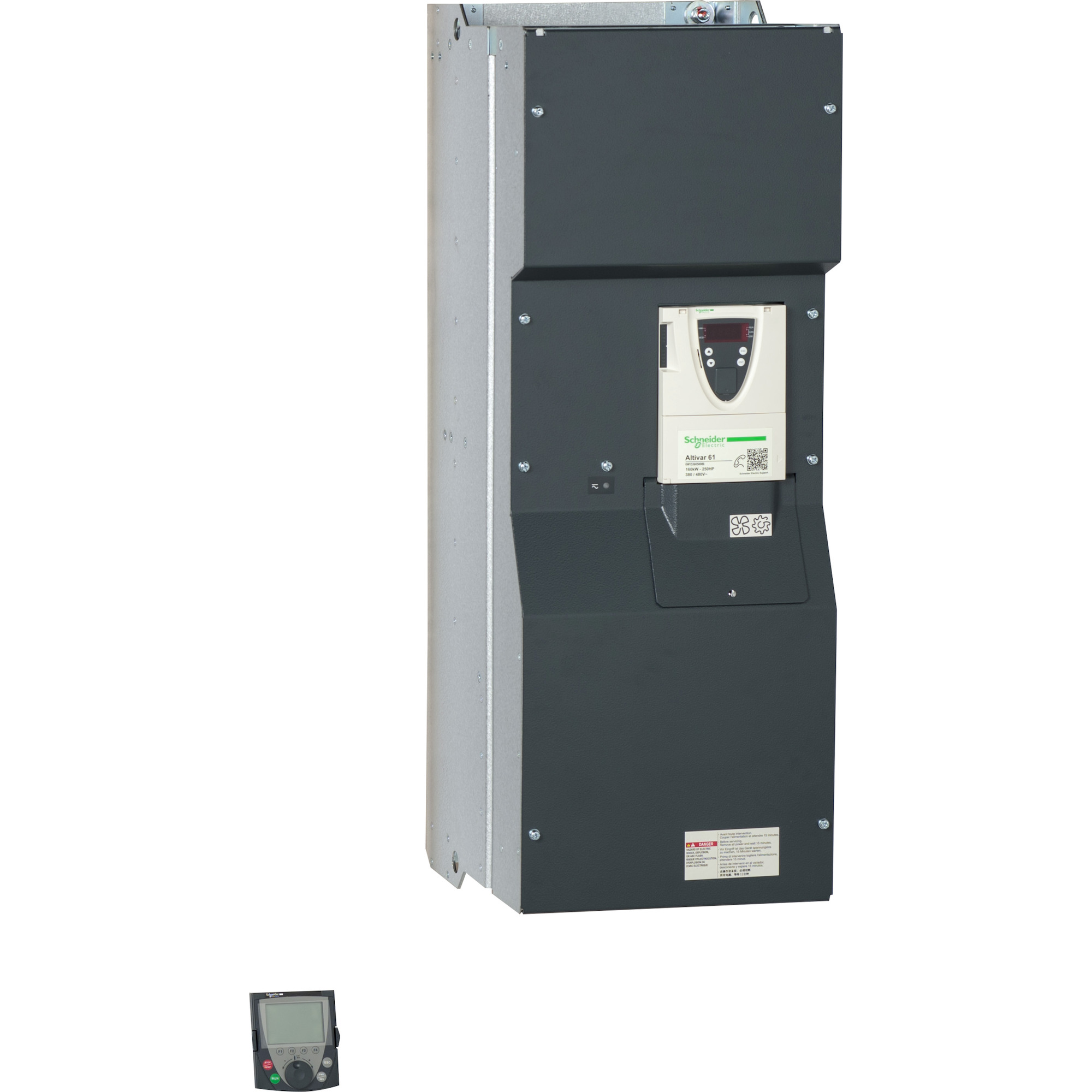 ATV61HC16N4D Variable Speed Drive, 323 to 528 V, 275 A, 250 hp, 13.39 in w x 14.84 in d