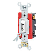 1224-2WL Self-Grounding AC Quiet Toggle Switch, 120/277 V AC, 20 A, 1/2 hp Power Rating