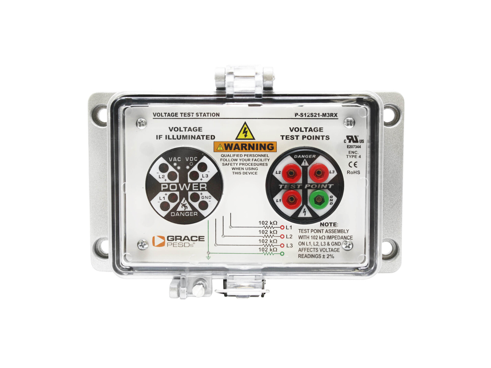 P-S12S21-M3RX Voltage Test Station, 600 V AC Max Working