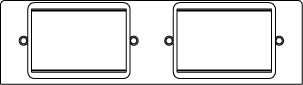 FPB-2RT Multi-Service Device Faceplate, 9 in L, 2 Gangs, Metal