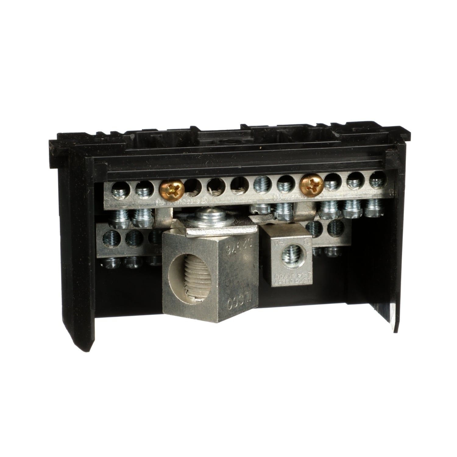 SN12200 Insulated Groundable Solid Neutral Assembly, 4 AWG to 300 kcmil Aluminum/Copper Conductor, 12 Terminals, For Use With QO/QOU 200 A Miniature Circuit Breaker, OEM Mounting Base