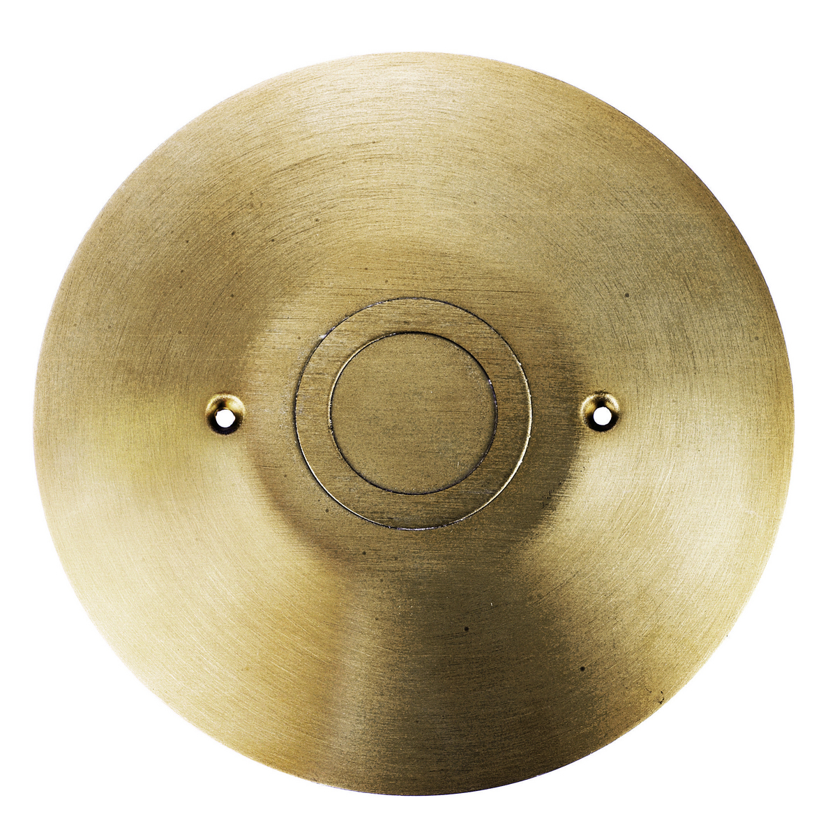 FF2BRS Furniture Feed Large Capacity Low Voltage Standard Sized Flange and Cover Assembly, 8 in Dia, Brass