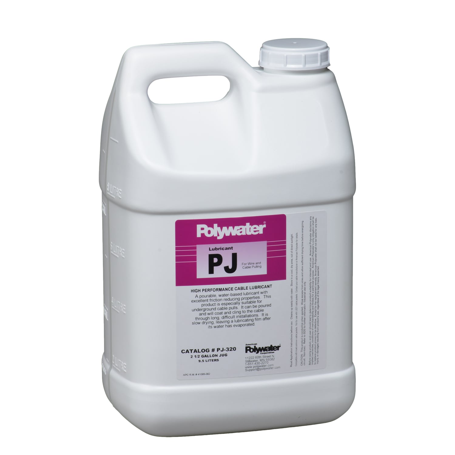 PJ-320 Type PJ Pourable Cable Pulling Lubricant, 2.5 gal Jug, Stringy Liquid Form, Cream, 1