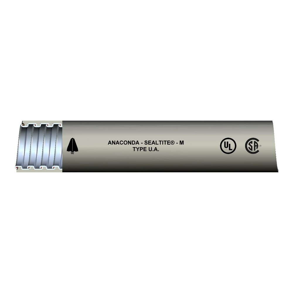 Type UA Liquid Tight Flexible PVC-Coated Galvanized Steel Conduit, 1-1/2 inch, 50 ft carton